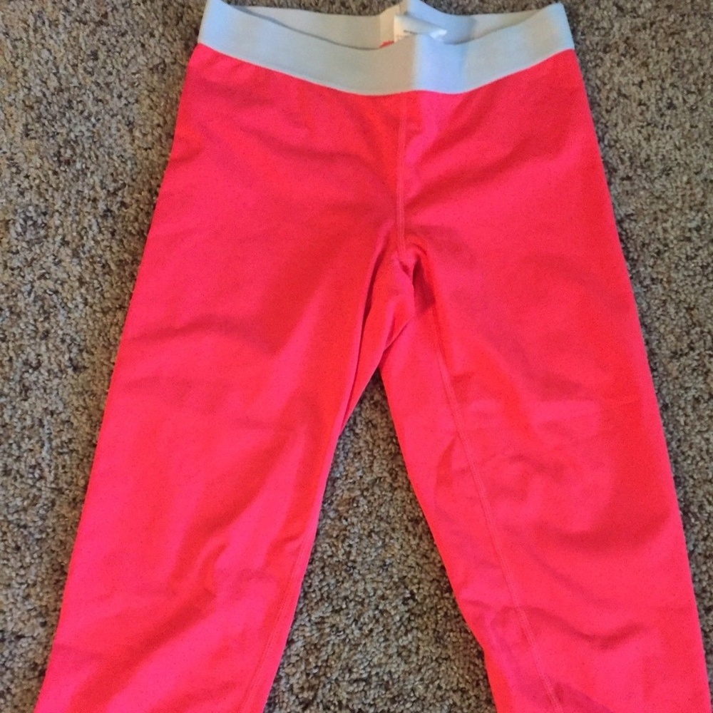 Nike Pro Combat Dri Fit Neon Tights Capris Pink